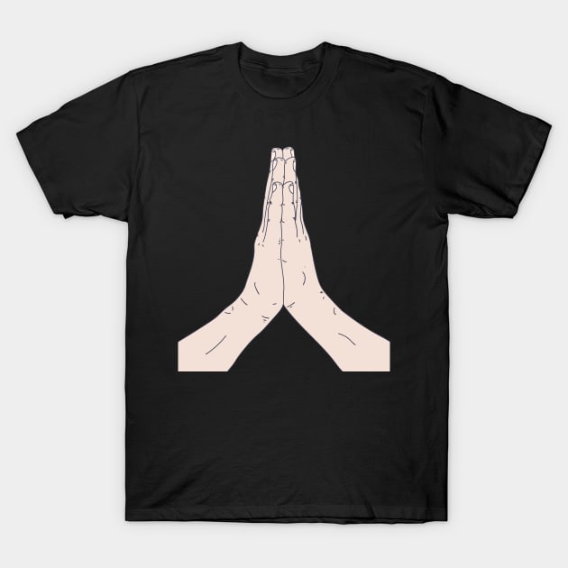 Praying - Emoticon - Folded Hands T-Shirt by DeWinnes